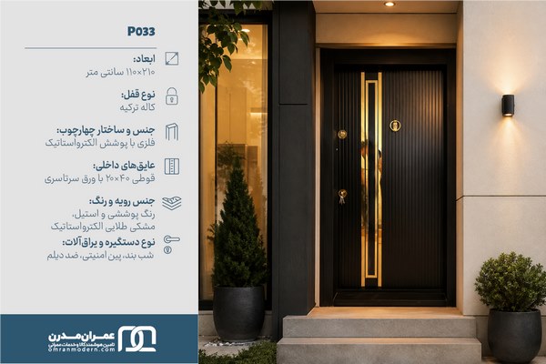 درب ضد سرقت شیاردار عمودی