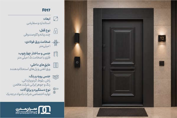 درب ضد سرقت دو قاب مدرن