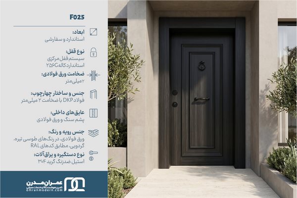 درب ضد سرقت دو قاب مدرن