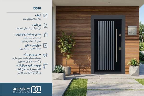 درب ضد سرقت فلزی شیشه ای