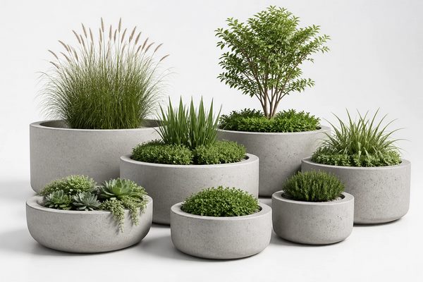 فلاورباکس بتنی دایره ای
