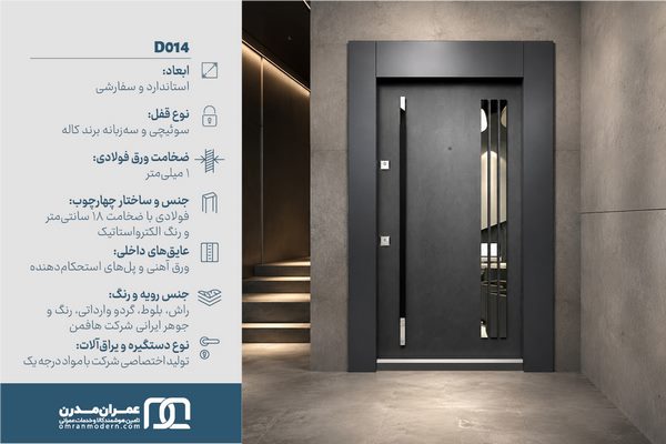 درب ضد سرقت فلزی شیشه ای