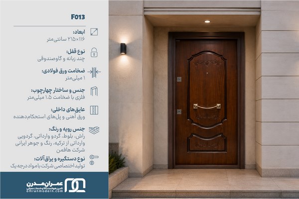 درب ضد سرقت دو قاب کلاسیک