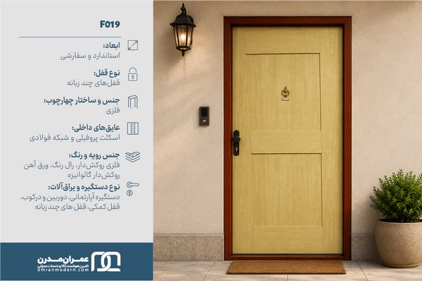 درب ضد سرقت دو قاب مدرن