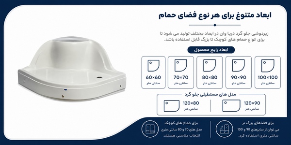 زیردوشی جلو گرد دریا وان