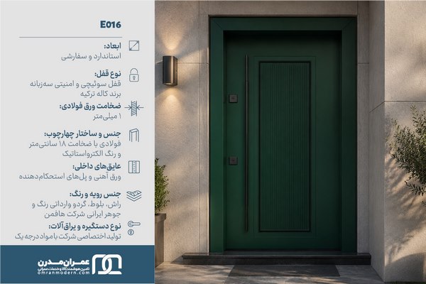 درب ضد سرقت تک قاب مدرن