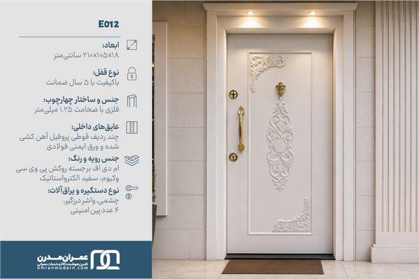درب ضد سرقت تک قاب کلاسیک