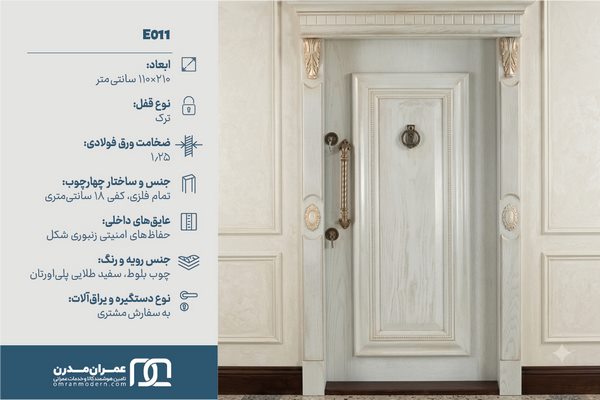 درب ضد سرقت تک قاب کلاسیک