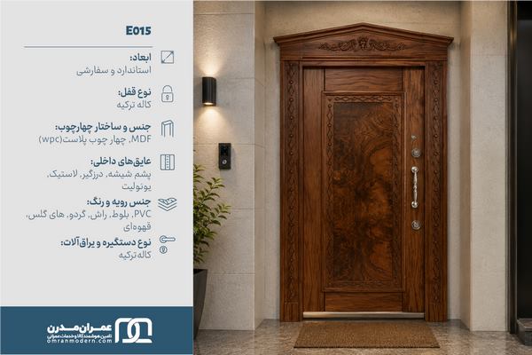 درب ضد سرقت تک قاب کلاسیک