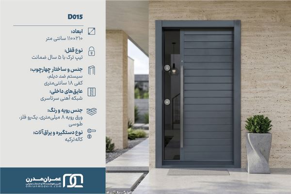 درب ضد سرقت فلزی شیشه ای