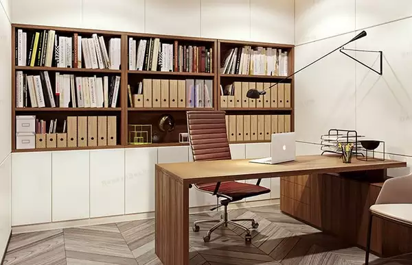 استفاده از قفسه در طراحی دفتر کار