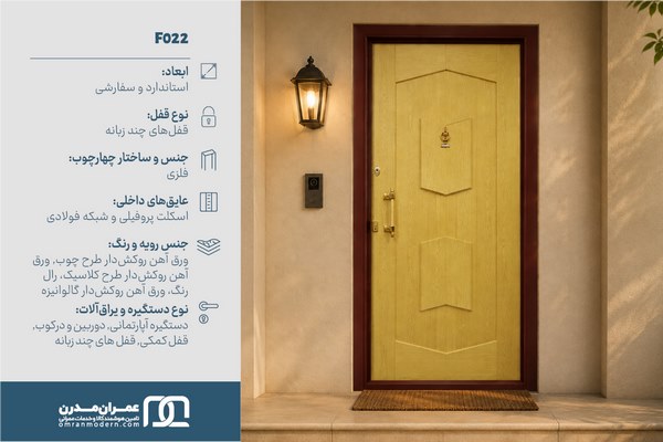 درب ضد سرقت دو قاب مدرن