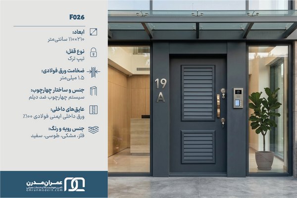 درب ضد سرقت دو قاب مدرن