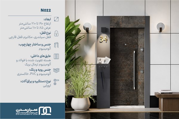درب ضد سرقت شیاردار افقی