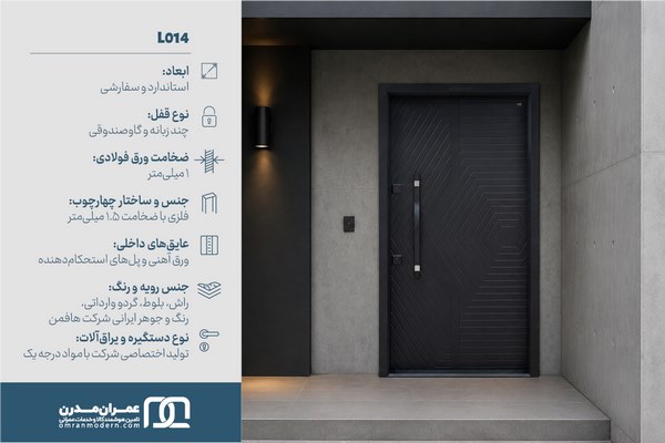 درب ضد سرقت&nbsp;CNC مدرن