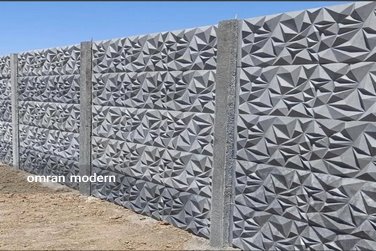 دیوار پیش ساخته بتنی پنل سبک طرح مروارید یک رو نما