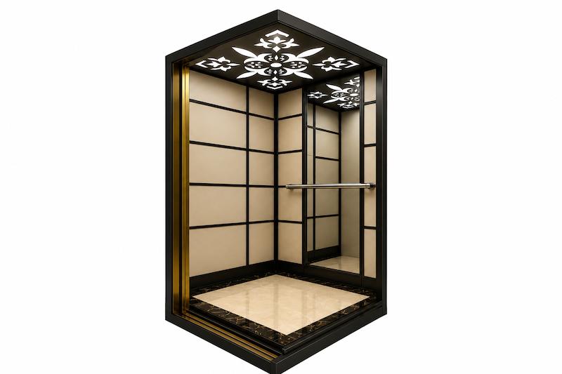کابین آسانسور ام دی اف استیل مدل پاندورا