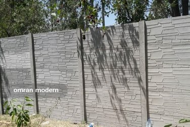 دیوار پیش ساخته بتنی پنل سبک طرح مالون یک رو نما