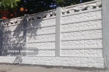 دیوار پیش ساخته بتنی پنل سبک طرح تخته سنگ یک رو نما