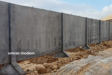 دیوار پیش ساخته بتنی سنگین طرح ساده