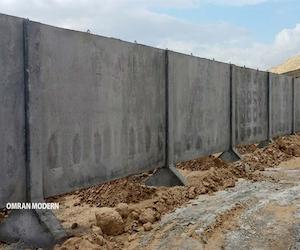 دیوار پیش ساخته بتنی سنگین طرح ساده