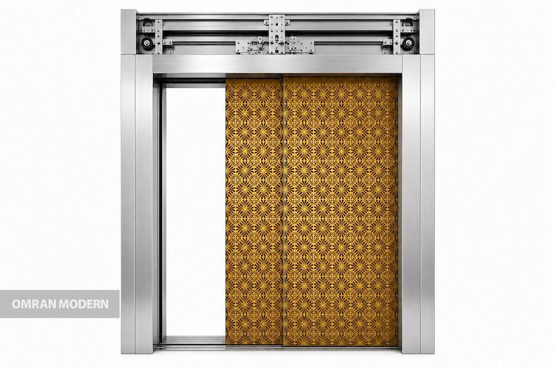 درب تلسکوپی استیل طرح دار کابین برند یاران