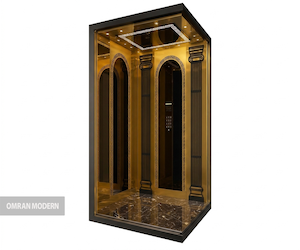 کابین آسانسور استیل مدل آلما