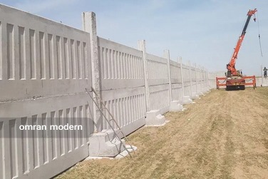 دیوار پیش ساخته بتنی سنگین طرح کرکره ای