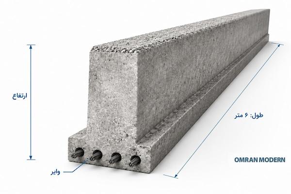 تیرچه پیش تنیده 6 متری