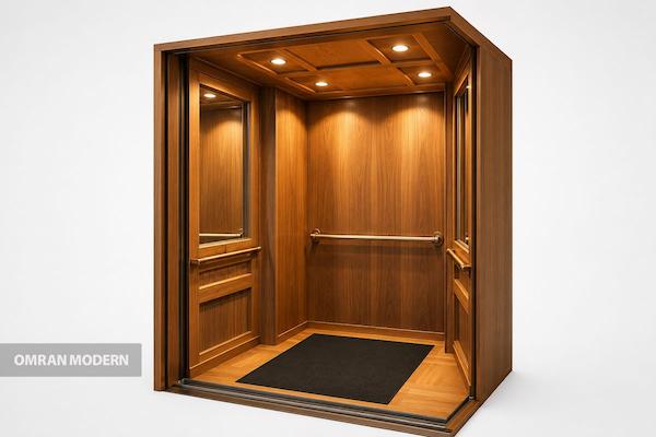 کابین آسانسور چوبی مدل سلین