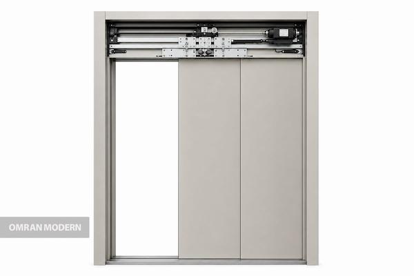 درب تلسکوپی رنگ پودری کابین برند روانکار