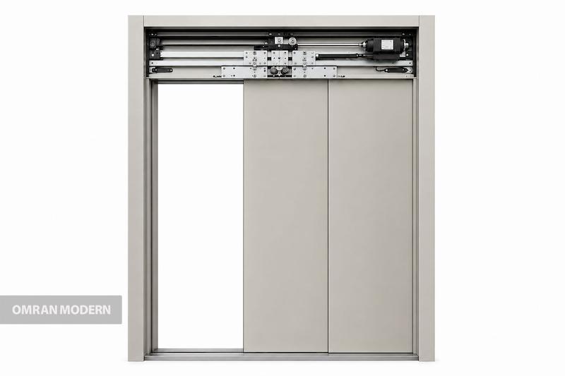 درب تلسکوپی رنگ پودری کابین برند روانکار