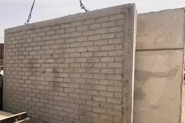 دیوار پیش ساخته بتنی طرح آجری یکپارچه