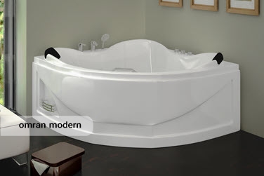 وان جکوزی دو نفره سه گوش (کنجی) باداب