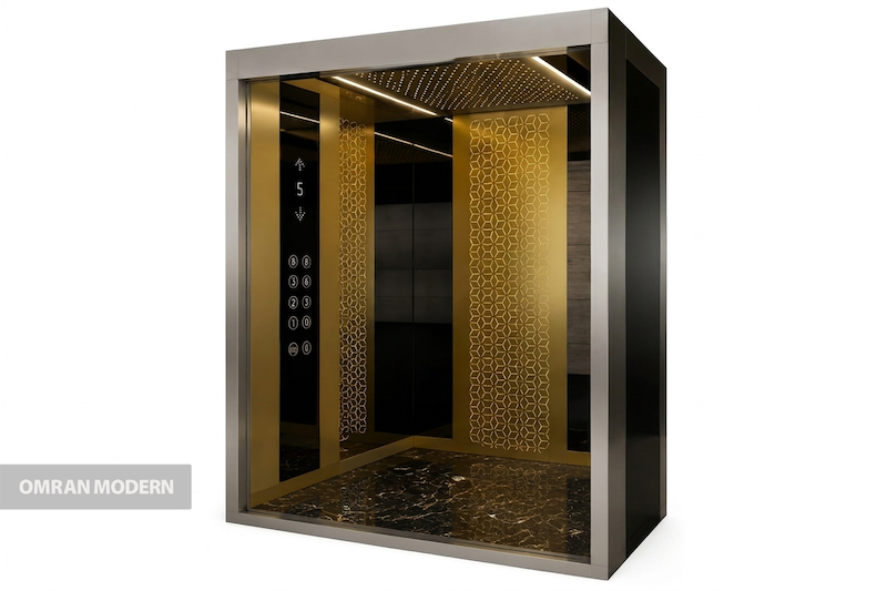 کابین آسانسور استیل مدل بلیسا