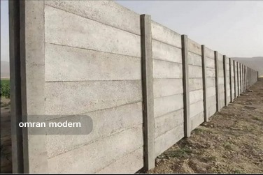دیوار پیش ساخته بتنی پنل سبک طرح ساده یک رو نما