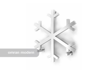 حوله خشک کن دکوراتیو استیل مدل Snow Flake