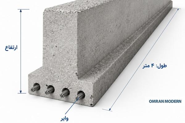 تیرچه پیش تنیده 4 متری