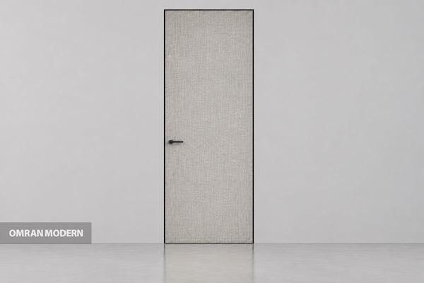 درب اتاقی فریم لس با روکش پارچه ای