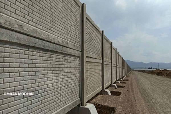 دیوار پیش ساخته بتنی سنگین طرح آجری