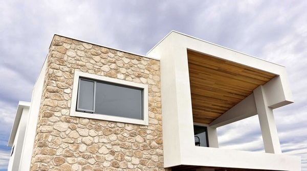 اجرای انواع نمای سنگی ساختمان یک طبقه