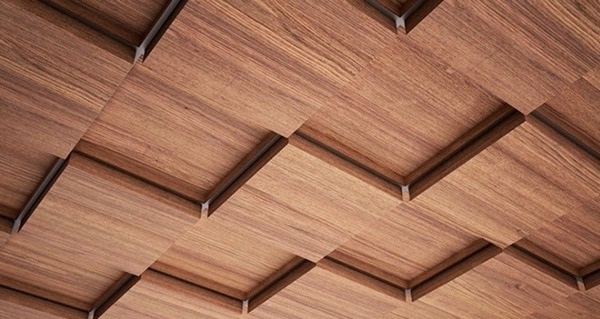 سقف کاذب چوبی مدرن