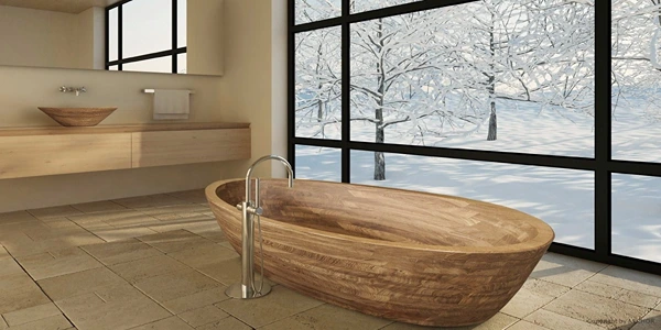وان چوبی ، مکملی برای یک حمام شیک و زیبا