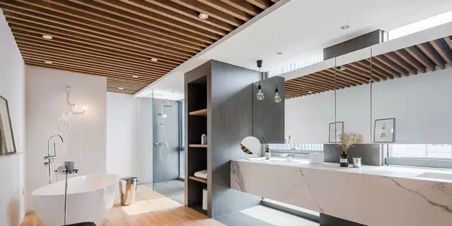 ۱۷ ایده برای طراحی سقف حمام