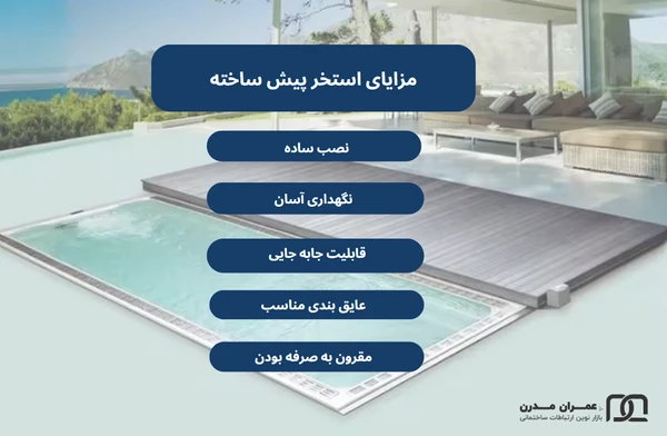 استخر پیش ساخته پشت بام