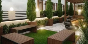 طراحی فضای سبز پشت بام