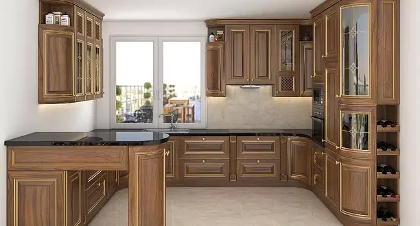 کابینت ممبران قهوه ای طلایی