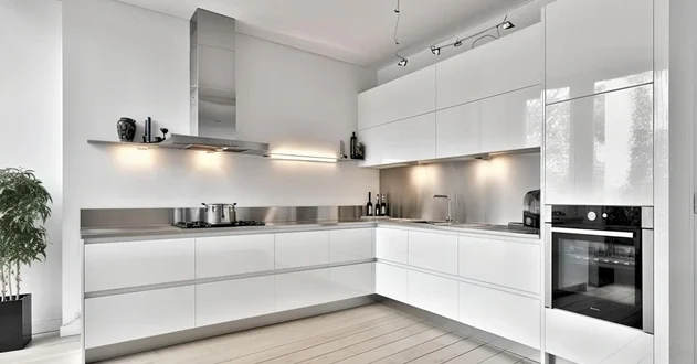 کابینت های گلاس سفید اکلیلی