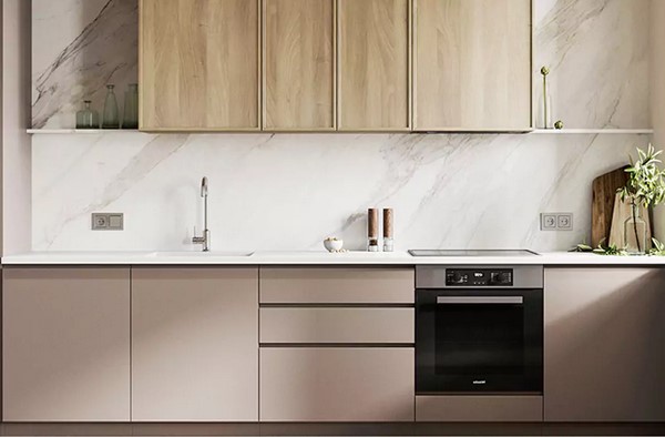 کابینت های گلاس رنگ کاپوچینو