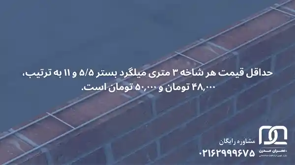 میلگرد بستر در دیوار چینی